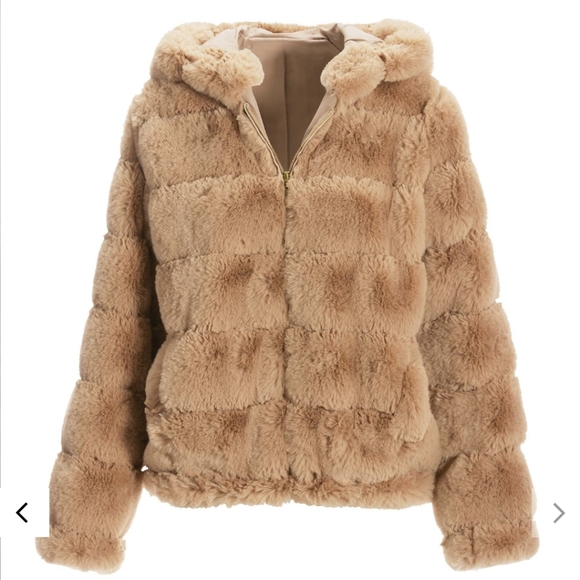 Luxurious Faux fur hooded jacket- large Boston Proper - Picture 2 of 6